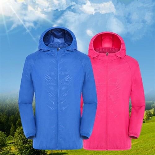 Waterproof Sun UV Protection Hiking Jacket Coats Outdoor Sportwear Skin Jackets Rain Jacket Mens Womens Camping Thin Clothes