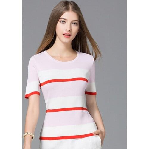 Sweater women knitted over sized ladies rainbow turtleneck sweaters large plus size morality show thin round collar short sleeve