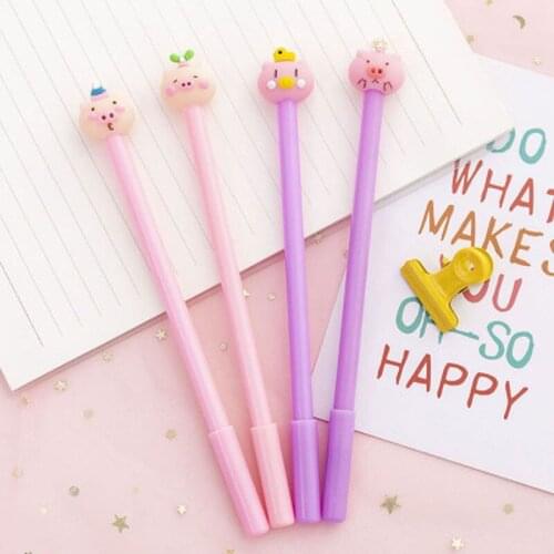 1pcs Cartoon Gel Pen Novelty Cartoon Stationery Gel Pens 0.38mm Kawaii Pen Student Writing Cute Pens Kawaii School Supplies