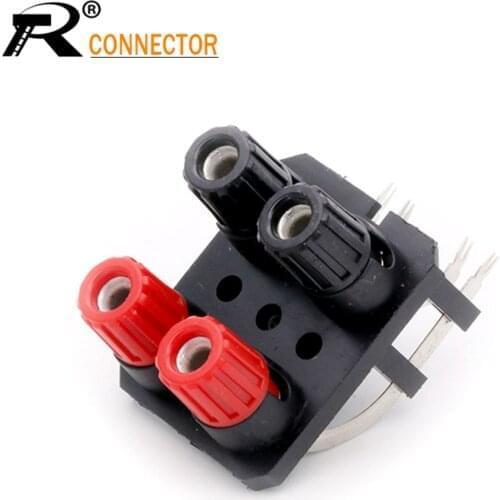 10pcs 4Pin WP4-10 WP External Banana jack Speaker Amplifier Wire Clip Audio Socket 4 Pole LED Spring Terminal Switch