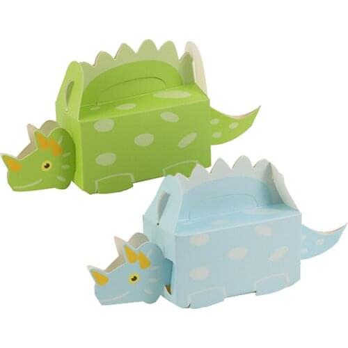 10pcs Candy Box Dinosaur Party Paper Gift Box Decorations Boby Shower Cookie Packaging Box Kids Birthday Gift Packaging Supplies