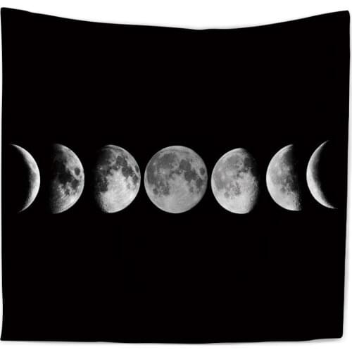 150x130cm/200x150cm Moon Eclipse Changing Tapestry Galaxy Printed 3d Art Carpet Landscape Tapestry Home Decor Wall Hanging