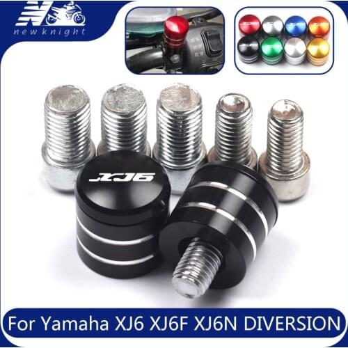 2 Pcs For Yamaha XJ6 XJ6F XJ6N DIVERSION All Year Mtorcycle CNC Aluminum Rearview Handlebar Mirror Bolt Screws Mount Adapter