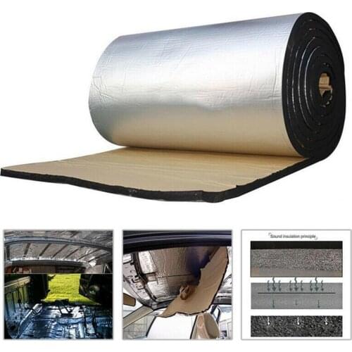 200cmx50cm Upgraded Car Hood Engine Firewall Heat Mat Deadener Sound Noiseproof Insulation Deadening Aluminum Foil Mat