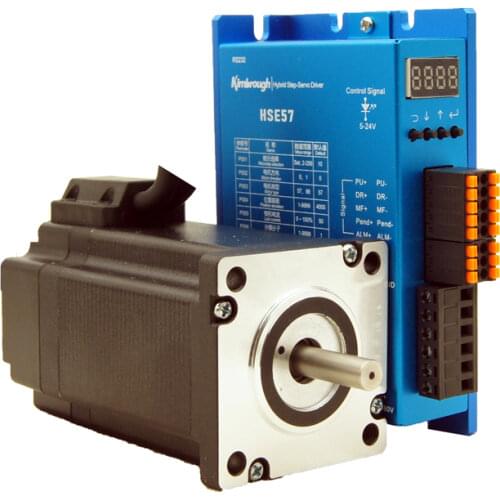 3Nm(428oz-in) 60mm Nema 24 closed loop stepper motor 60HSE84/60HSE84D CNC kit 2-phase step-servo driver HSE57