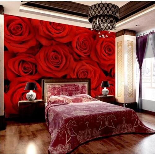 3D Custom Photo Murals Rose flower Wall Paper Bedroom Living Room 3d Wallpapers for Wall