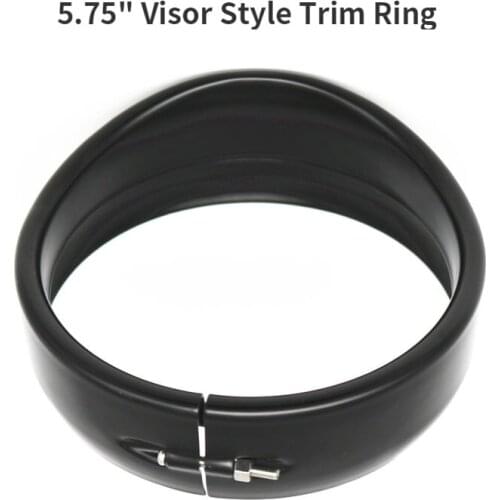 5 3/4 5.75Inch Visor Style Headlight Trim Ring for Sportster 2008-later FLSTSB and FXS 2004-later XL883, XL883L, XL883N