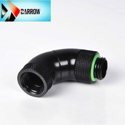 Barrow G1 / 4" 90 Rotary Water Cooling PC Accessories, DIY Split Water Cool Adapter White Black Silver, TSWT903-V1