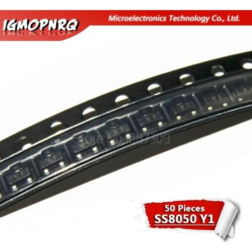 50pcs SS8050 S8050 Y1 Bipolar Transistors - BJT 625mW, 25V, 1500mA SMD SOT23-3 new original