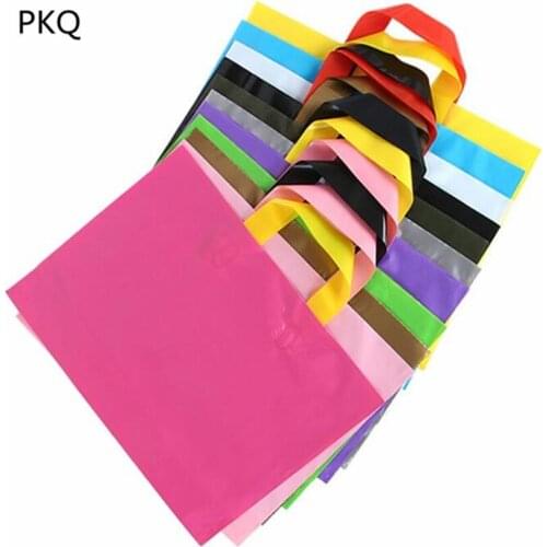 Large Plastic Shopping Bag Custom Logo Gift Plastic Bag With Handle Clothing Jewelry Gift Box Packaging Bags