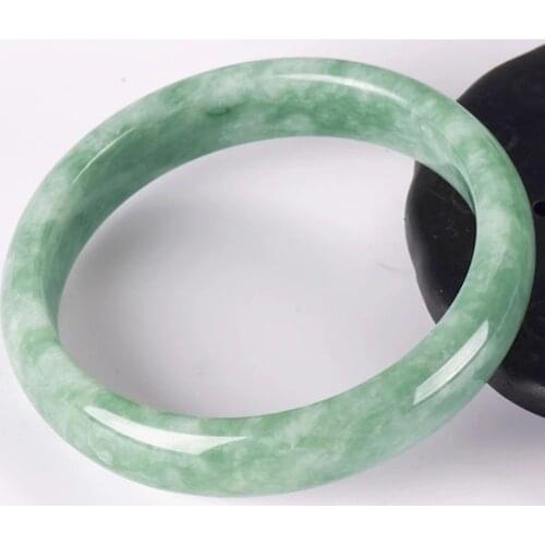Genuine Natural Green Jade Bangle Bracelet Chinese Hand-Carved Fashion Charm Jewelry Accessories Amulet Men Women Lucky Gifts