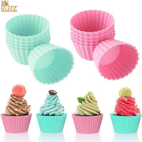 EHZ 6PCS Silicone Mini Cupcake Holders Baking Cake Cup Liner Tool Muffin Cup Mold Pastry & Dessert Cups Bakeware Kitchen Tools