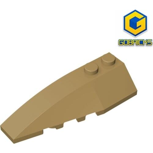 [Gobricks] GDS-744 Building block(No.41748)LEFT SHELL 2X6 W/BOW/ANGLE - 6x2 Wedge (left)