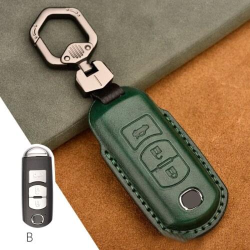 Leather Car Key fob Cover Case for Mazda 2 mazda 3 mazda 5 mazda 6 CX-3 CX-4 CX-5 CX-7 CX-9 Atenza Axela MX5 Car Styling Protect