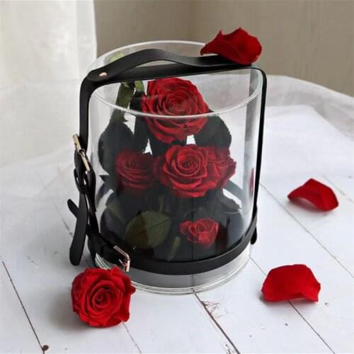 Beauty and The Beast Preserved Real Flowers Red Eternal Rose Flower In Glass Dome Mothers Day Gift for Girlfriend Dropshiping
