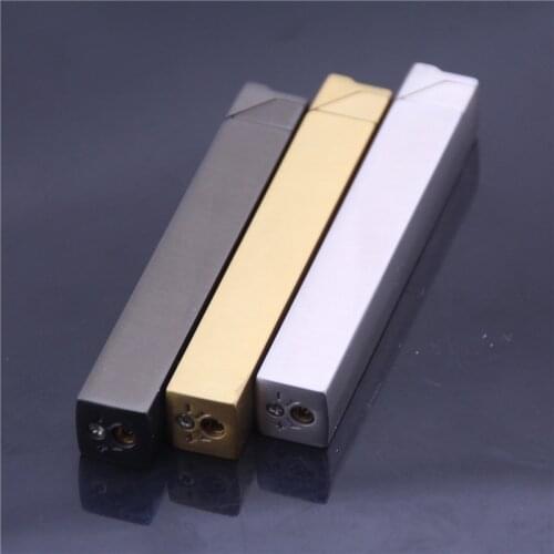 Square Column Type Cube Long Open Flame Lighter Smoking Accessories for Weed Gadgets for Men Briquets Et Accessoires Fumeurs