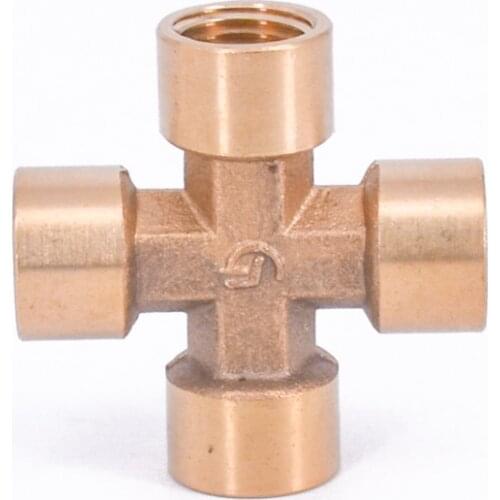 Brass Splitter Cross 4 Way Pipe Fitting DN8 1/4" BSP Female Adapter Connector Coupling