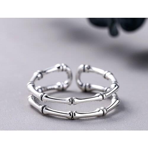 Cute Female Small Finger Ring 100% Real Sterling Silver Wedding Ring Open Thin Engagement Rings For Women