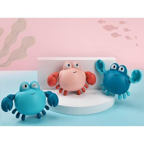 Cartoon Small Crab Swimming Model Wind up Clockwork Kids Development Bath Toy