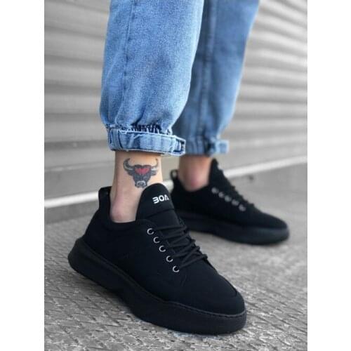 Babba BA0163 Mens Lace-Up High Sole Black Sport Shoes. New Season Spring Summer 2021