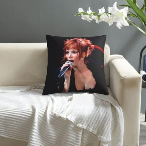 Mylene Farme pillowcase printed cushion cover sofa waist pillow pillow cover