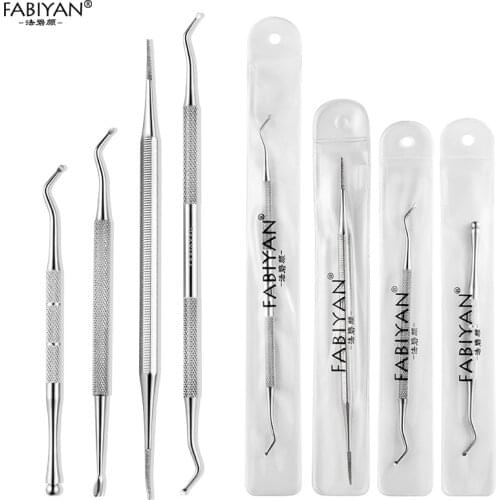 Toenails Nail Art Ingrown Toe Correction Lifter File Manicure Pedicure Foot Care Cleaning Tool Double Head 4Pcs/set
