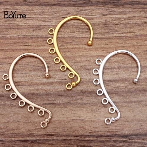 BoYuTe Wholesale (20 Pieces/Lot) 60*36MM Silver Gold Metal Ear Wrap with Loops DIY Hand Made Earring Jewelry Accessories