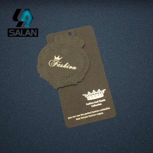 Wholesale Customize Letters Logo in Font Hang tag Logo Garment Label with free string customized Hang tags GT008