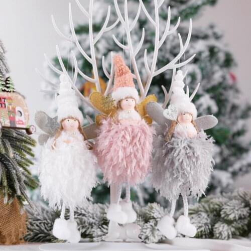 Plush Angel Doll Hanging Cute Fabric Christmas Tree Hanging Decoration for Gift