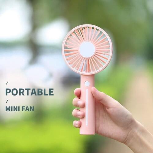 Summer Mini Cooler Handheld USB Portable Fan Desk Fan Desktop or Stand Rechargeable Outdoor Travel Hand Fan