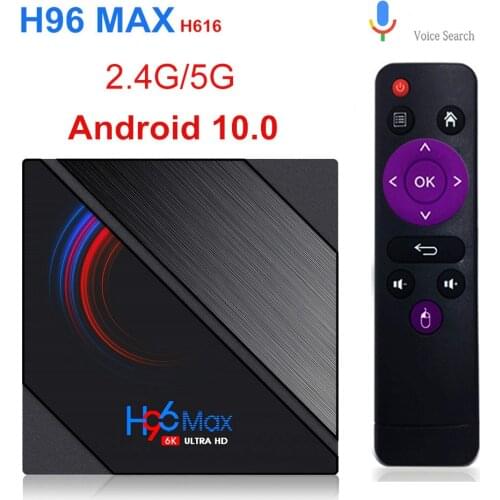 Smart TV Box H96 MAX H616 2020 Android10.0 32GB 64GB 6K Youtube Media player H96MAX TVBOX Android TV Set top box 2.4 G/5G