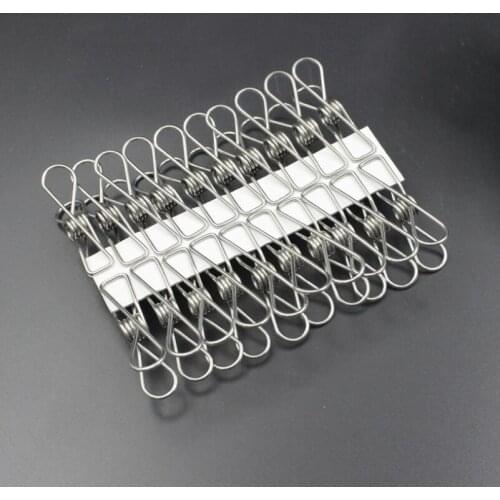 5.5*2.5cm Spring Clothes Clips Stainless Steel Pegs For Socks Photos Hang Rack Parts Practical Portable Holder Accessories LX619