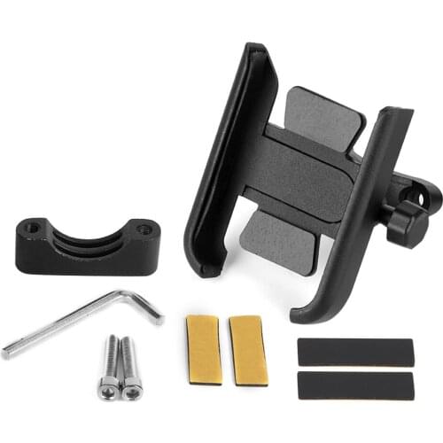 Adjustable Motorcycle Handlebar Phone Holder Bracket Aluminum Alloy Anti-Fall Phone Holder Stand Universal For 4-6.5inch Phone
