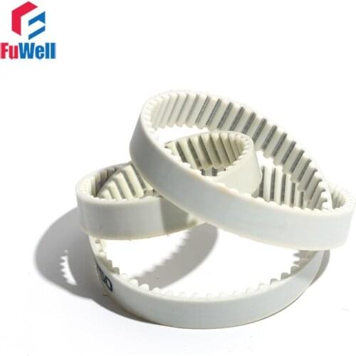 HTD5M Timing Belt Closed Loop Polyurethane 15/20/25/30mm Width Toothed Belt 930/935/940/945/950/970mm White PU Gear Pulley Belt