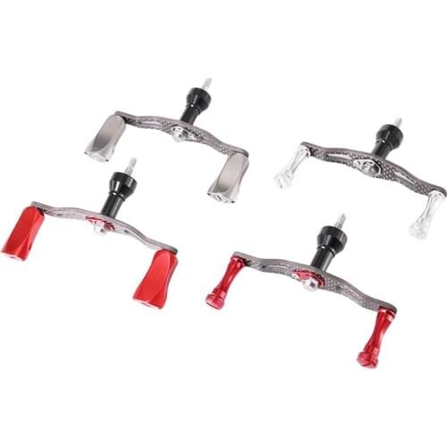 Fishing Reel Double Rocker Arms Lightweight Carbon Fiber Modified Professional Fishing Reel Crank for Fishing Rod for Shimano