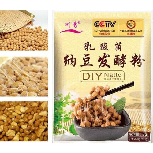 Diy Natto Powder Bacillus Subtilis Nattokinase Agent Food Sticky Fermented Baking Edible Kitchen 3g Beans For Making Soy R8X2