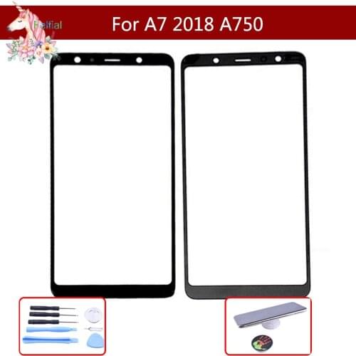 Touch screen For Samsung Galaxy A7 2018 A750 A750F SM-A750F Touch Screen Front Glass Panel Outer Glass Lens NO LCD Digitizer