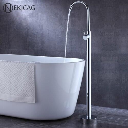 Bathtub Faucet Floor Mounted Tub Faucet Bathroom Shower Mixer Tap Hot and Cold Water Faucet
