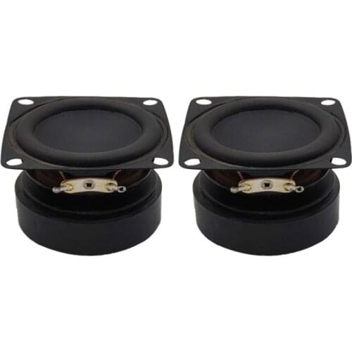 SOTAMIA 2Pcs 2 Inch Portable Audio Sound Music Speakers Units 4 Ohm 10W DIY Bluetooth Amplifier Speaker Rubber Side Loudspeaker