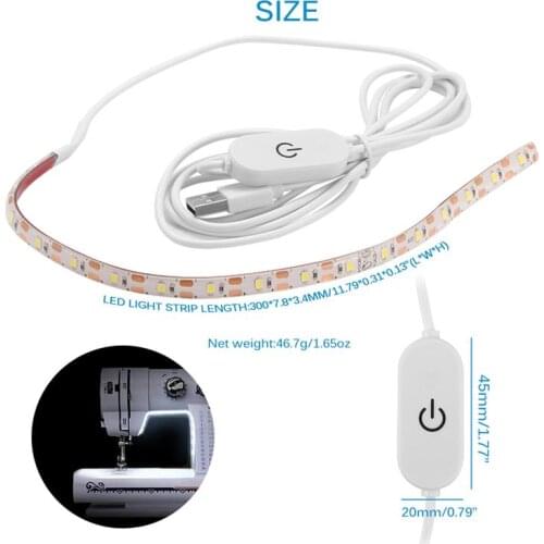 2019 Sewing Machine LED Light Strip Light Kit DC 5V Flexible USB Sewing Light Industrial Machine Working LED Lights