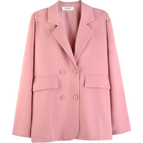 Spring Autumn New Arrivals Women Clothes Vintage Loose Female Blazers Solid Casual Trendy Lady Coats Jacket Oversize Streetwear