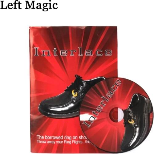Interlace By Richard Sanders (DVD+Gimmick) Magic Tricks Ring Into Shoes Magic Props Close Up Magic Tool Magician Accessories