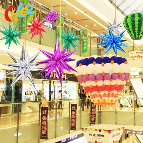 100PCS/lot DIY Explosive star balloons Birthday party bar market Wedding decor Water droplets foil balloons Event party supplies