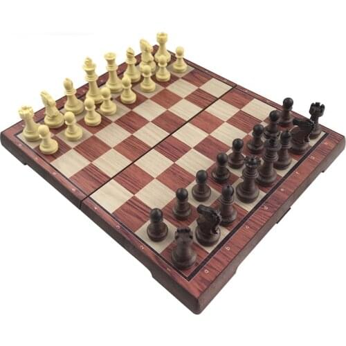 High-grade Chess Plastic Folded Board International Magnetic Chess Set Exquisite Chess Puzzle Games Board Game Gift Yernea