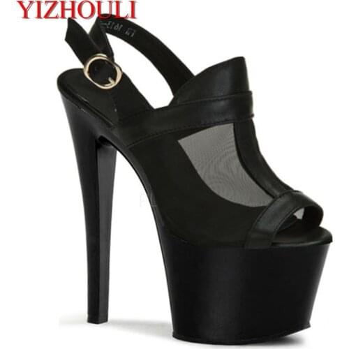 The new, 15-17cm sexy waterproof platform, stunning womens sandals, and womens high-heeled Dance Shoes