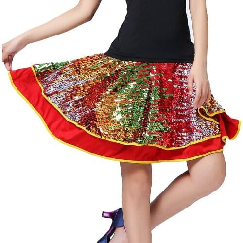 Ladies Ballroom Dance Costume Skirt Performance Modern Women Latin Salsa Cha Cha Samba Rumba Dancing Skirt