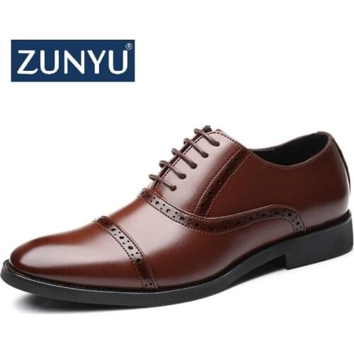 ZUNYU Mens Leather Shoes