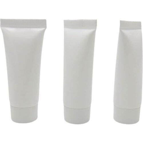 100 x Travel Empty Portable 5ml White Empty Facial Cleanser Bottle Refillable Makeup Container Sample Bottles Soft Tube