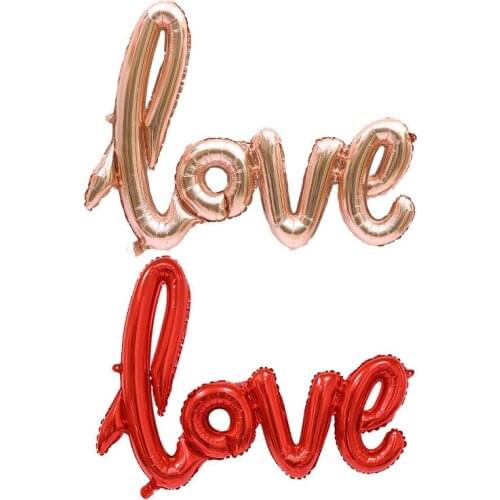 108cm Letter LOVE Siamesed Foil Balloons Wedding Decoration Balloons Romantic Valentines Day Love Letter Ballons Party Supplies