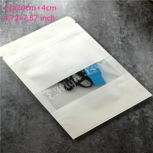 12*20cm(4.72*7.87inch)Stand up Kraft Paper Bag Zip Lock Bags For Tea Cookie Pouch Food Packaging Shipping Bags Design Gift
